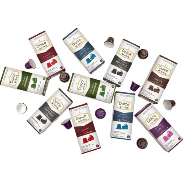 Набор кофе в капсулах Dolce Aroma Collection 100 капсул / 6 вкусов Nespresso