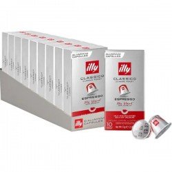Кофе в капсулах Illy Classico Espresso, 10 уп. (100 кофе-капсул) Nespresso