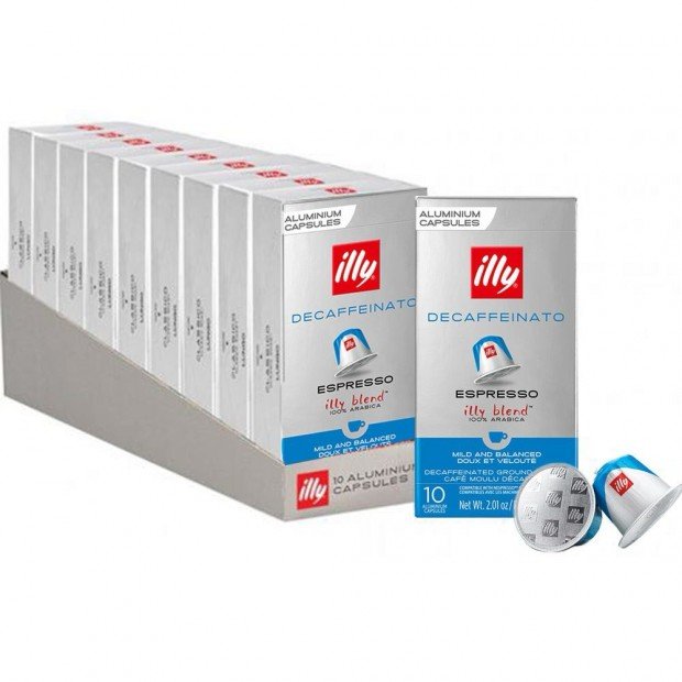 Кава в капсулах Illy Espresso Decaffeinato, 100 капсул Nespresso