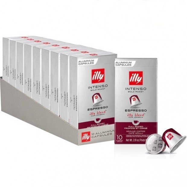 Кава у капсулі Illy Intenso Espresso, 10 уп. (100 кава-капсул) Nespresso Кава у капсулі Illy Intenso Espresso, 10 уп. (100 кава-капсул) Nespresso