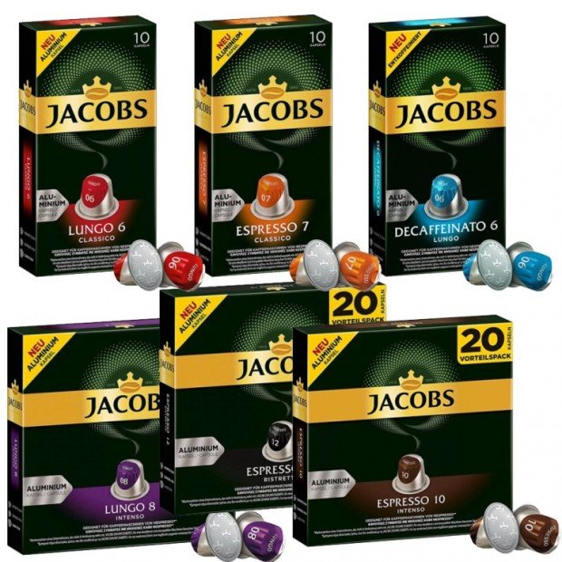 Набор кофе в капсулах Jacobs collection - 90 капсул Набор кофе в капсулах Jacobs collection - 90 капсул