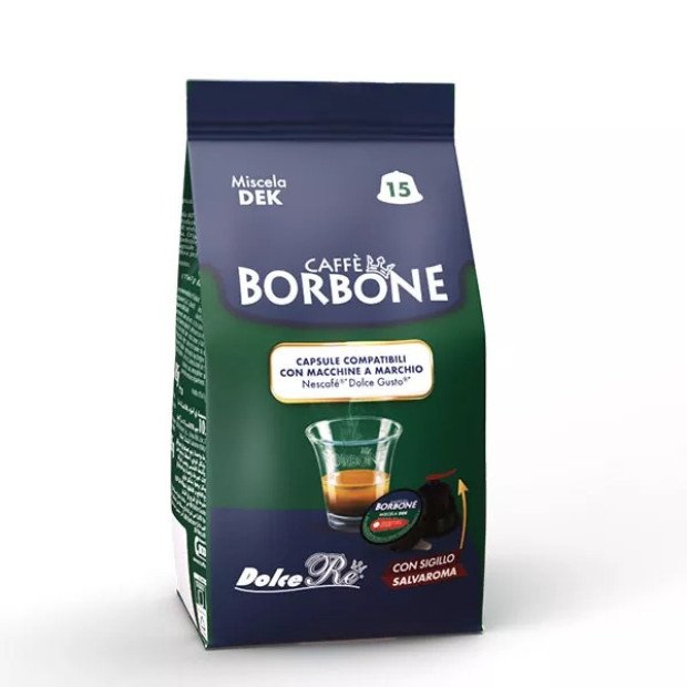 Кава в капсулах Caffe Borbone Deca, 15 капсул Dolce Gusto Кава в капсулах Caffe Borbone Deca, 15 капсул Dolce Gusto