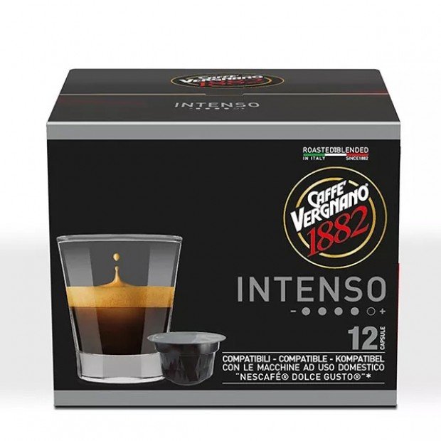 Кава в капсулах Caffe Vergnano 1882 Intenso, 12 капсул Dolce Gusto Кава в капсулах Caffe Vergnano 1882 Intenso, 12 капсул Dolce Gusto