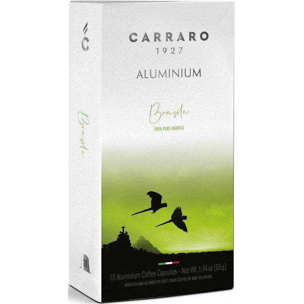 Кава в капсулах Carraro Brasile, 10 капсул Nespresso Alu