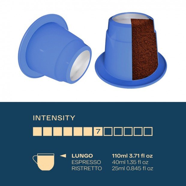 Кава в капсулі Boseco Lungo Intenso, 1 капсула Nespresso Кава в капсулі Boseco Lungo Intenso, 1 капсула Nespresso