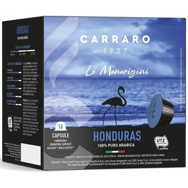 Кава у капсулі Carraro Honduras, 16 капсул Dolce Gusto Кава у капсулі Carraro Honduras, 16 капсул Dolce Gusto