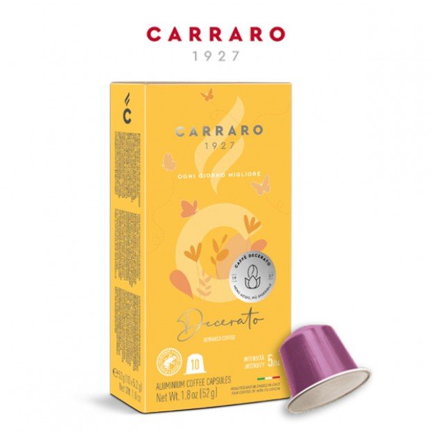 Кофе в капсулах Carraro Decerato, 10 капсул алюминиевых Nespresso Кофе в капсулах Carraro Decerato, 10 капсул алюминиевых Nespresso