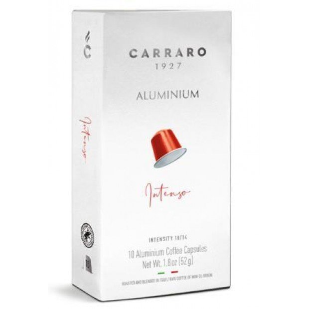 Кофе в капсулах Carraro Intenso, 10 капсул алюминиевых Nespresso