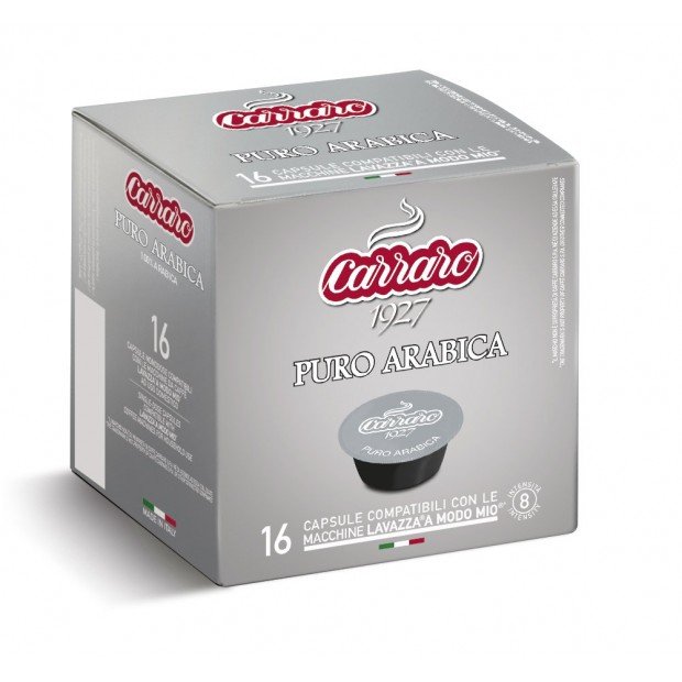 Кава в капсулі Carraro Puro Arabica, 1 капсула Lavazza A Modo Mio Кава в капсулі Carraro Puro Arabica, 1 капсула Lavazza A Modo Mio