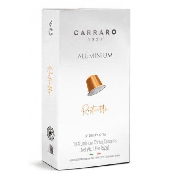 Кофе в капсулах Carraro Ristretto, 10 капсул алюминиевых Nespresso