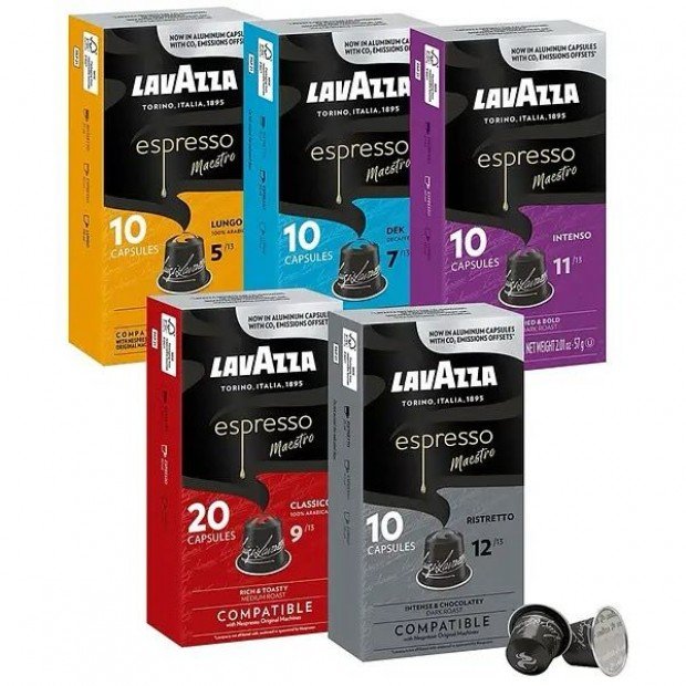 Набор кофе в капсулах Lavazza Espresso Maestro 5 вкусов / 50 капсул Nespresso Набор кофе в капсулах Lavazza Espresso Maestro 5 вкусов / 50 капсул Nespresso