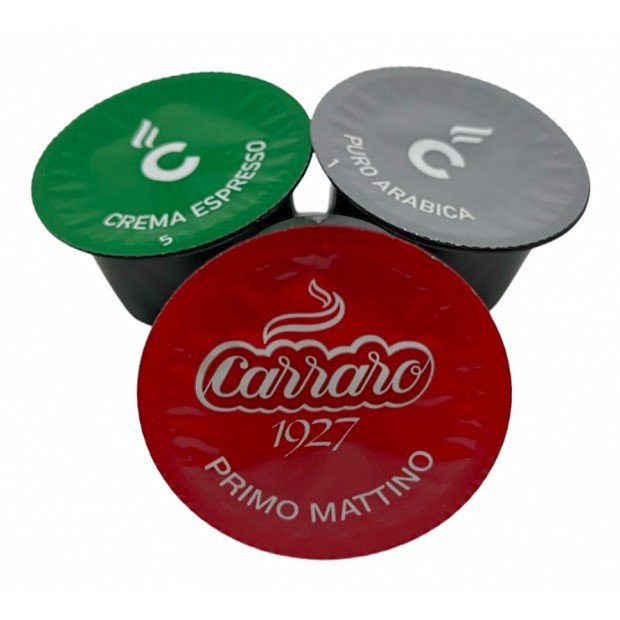 Набір Carraro кава в капсулах 3 смаки, 3 капсули Lavazza Blue Набір Carraro кава в капсулах 3 смаки, 3 капсули Lavazza Blue