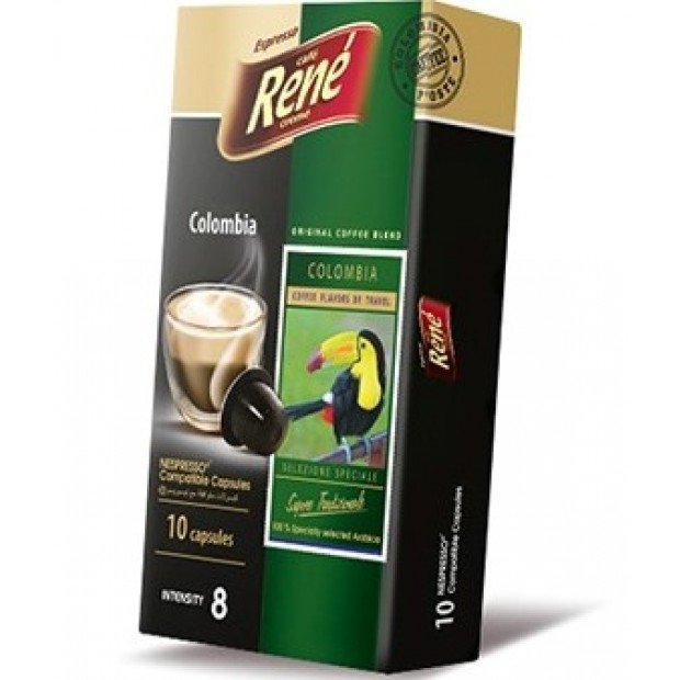 Кофе в капсулах Rene Colombia, 10 капсул Nespresso