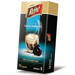 Кава в капсулах Rene Espresso Decaffeinato, 10 капсул Nespresso