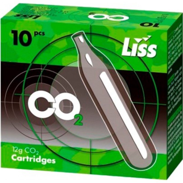 Балончики CO2 для пневматики 10 шт., LISS Балончики CO2 для пневматики 10 шт., LISS