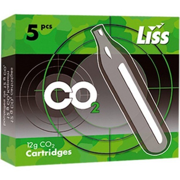Баллончики CO2 для пневматики 5 шт., LISS Баллончики CO2 для пневматики 5 шт., LISS