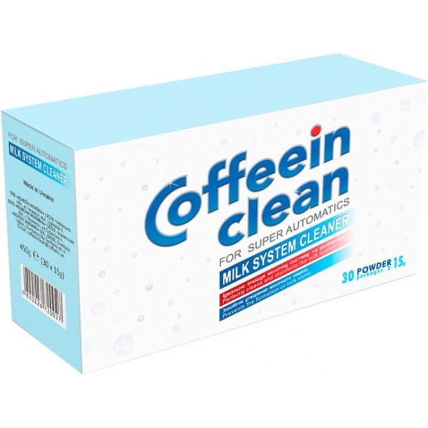 Засіб для чищення молочних систем Coffeein clean MILK SYSTEM CLEANER 30 пакетів по 15 грам Засіб для чищення молочних систем Coffeein clean MILK SYSTEM CLEANER 30 пакетів по 15 грам