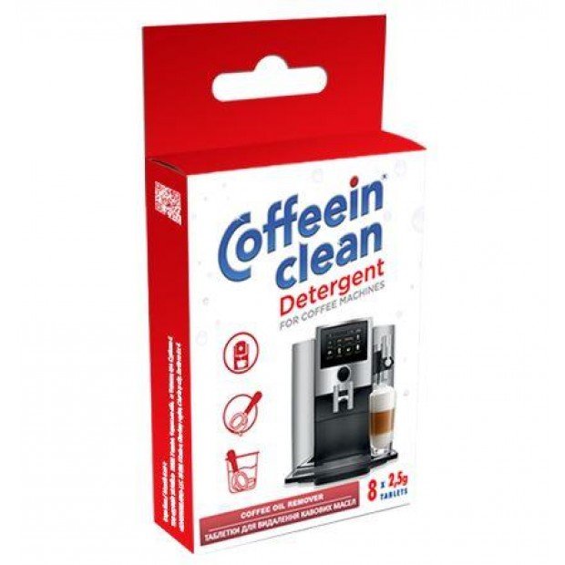 Таблетки для чищення кавоварки Coffeein clean Detergent 8 шт. по 2,5 г Таблетки для чищення кавоварки Coffeein clean Detergent 8 шт. по 2,5 г