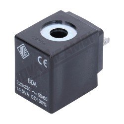 Котушка електромагнітного клапана ODE V220/50-60 14,5Вт, ширина 30мм - висота 39мм - глибина 42мм Котушка електромагнітного клапана ODE V220/50-60 14,5Вт, ширина 30мм - висота 39мм - глибина 42мм