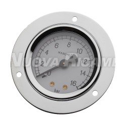 Манометр помпы для кофемашины Faema E61, 0-16 бар, соединение 1/8"M плоское, рамка Ø 71мм, корпус Ø 52мм (Артикул: 522427)