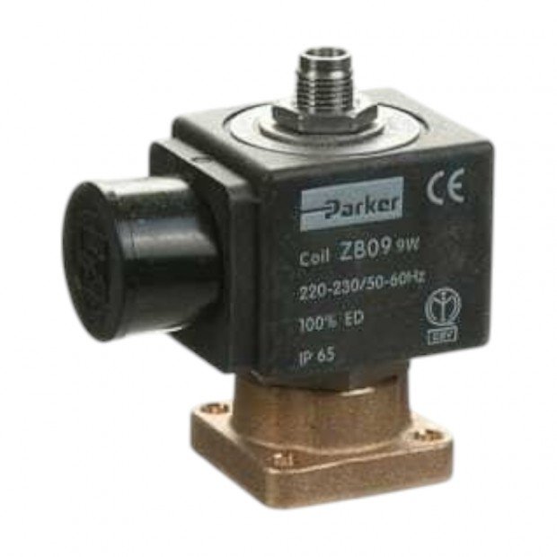 3х ходовий соленоїдний клапан parker 220В 9Вт - рубін – плоский злив 1/8